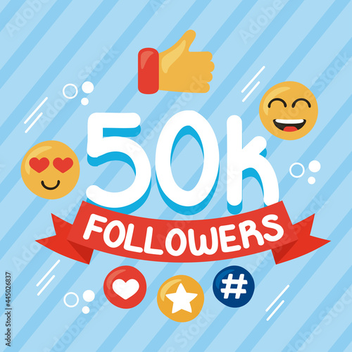 50k followers icons