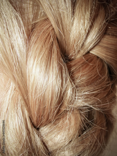 Synthetic hair close up