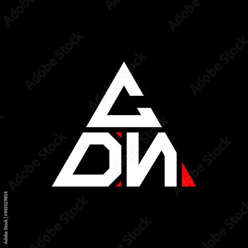 CDN triangle letter logo design with triangle shape. CDN triangle logo design monogram. CDN triangle vector logo template with red color. CDN triangular logo Simple, Elegant, and Luxurious Logo. CDN 