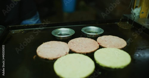 Ramly Burger Street Food Being Made in Miri, East Malaysia photo