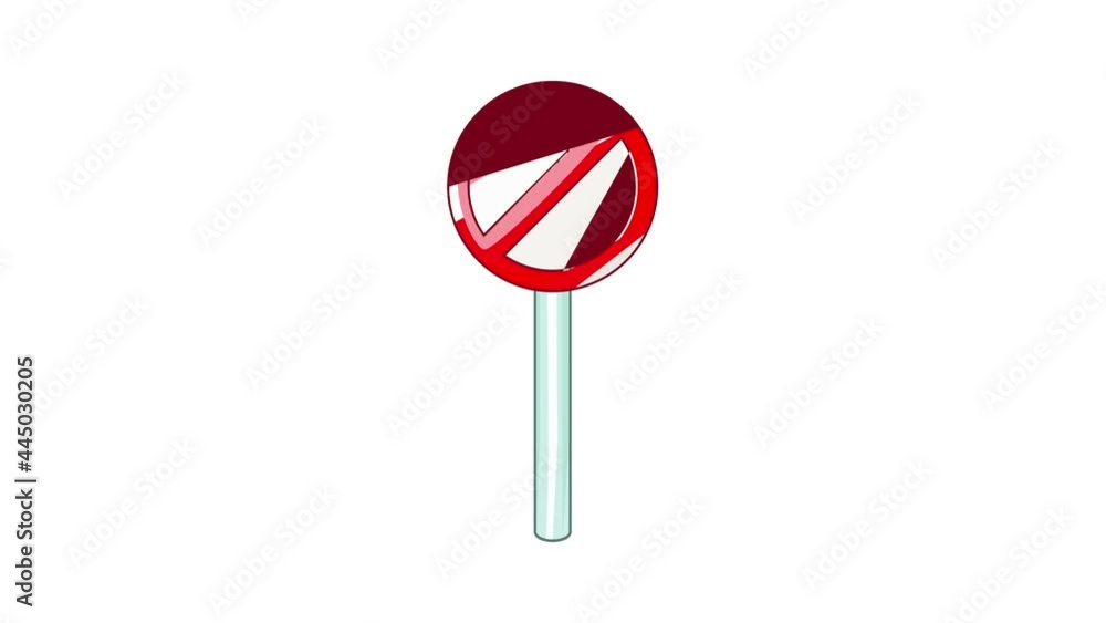 Prohibition sign icon animation cartoon best object isolated on white background Prohibition sign icon animation cartoon best object isolated on white background
