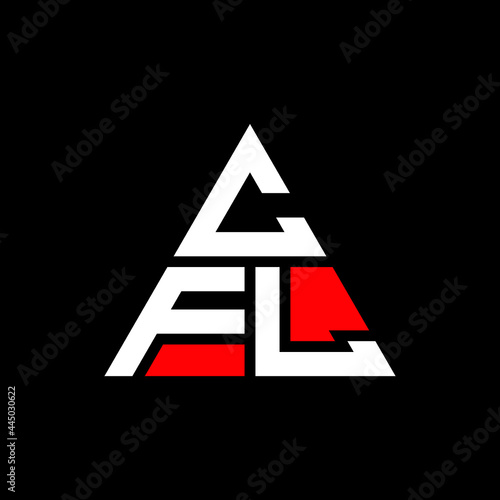 CFL triangle letter logo design with triangle shape. CFL triangle logo design monogram. CFL triangle vector logo template with red color. CFL triangular logo Simple, Elegant, and Luxurious Logo. CFL 