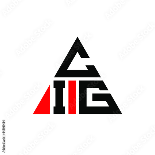 CIG triangle letter logo design with triangle shape. CIG triangle logo design monogram. CIG triangle vector logo template with red color. CIG triangular logo Simple, Elegant, and Luxurious Logo. CIG 