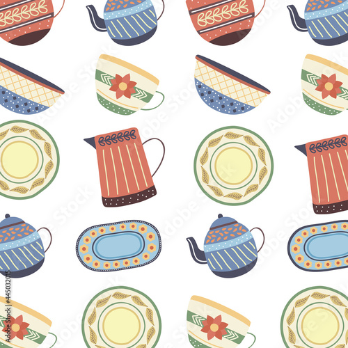 crockery dishes pattern