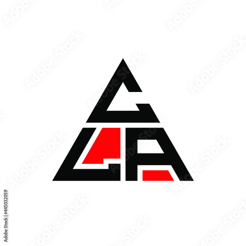CLA triangle letter logo design with triangle shape. CLA triangle logo design monogram. CLA triangle vector logo template with red color. CLA triangular logo Simple, Elegant, and Luxurious Logo. CLA 