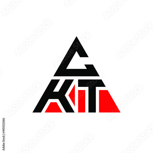 CKT triangle letter logo design with triangle shape. CKT triangle logo design monogram. CKT triangle vector logo template with red color. CKT triangular logo Simple  Elegant  and Luxurious Logo. CKT 