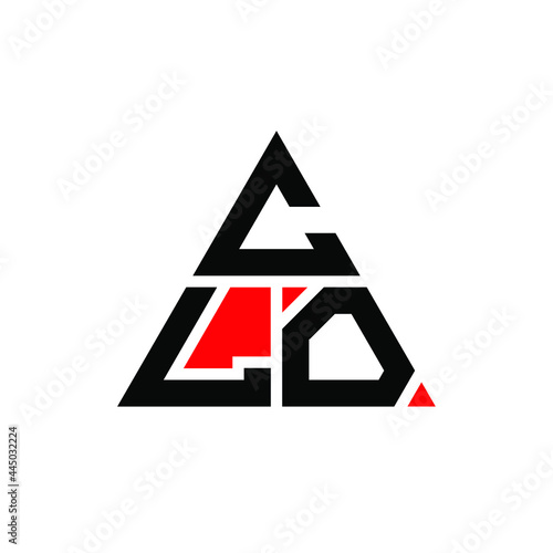 CLO triangle letter logo design with triangle shape. CLO triangle logo design monogram. CLO triangle vector logo template with red color. CLO triangular logo Simple, Elegant, and Luxurious Logo. CLO 
