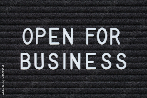 Open For Business Sign