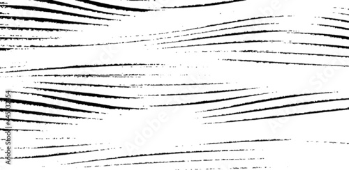 Monochrome texture composed of irregular graphic elements. Distressed uneven grunge background. Abstract vector illustration. Overlay for interesting effect and depth. Isolated on white background.