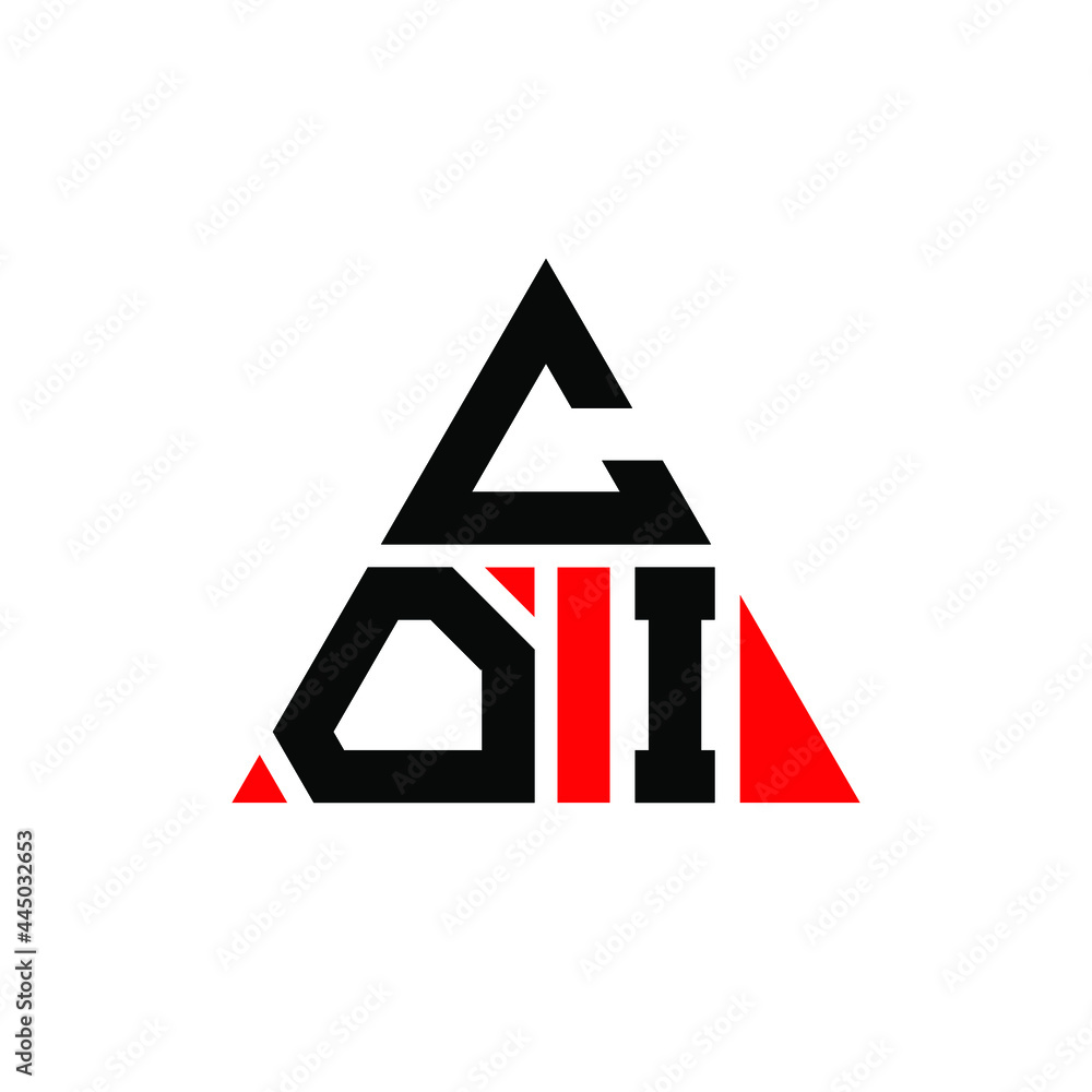 COI triangle letter logo design with triangle shape. COI triangle logo ...