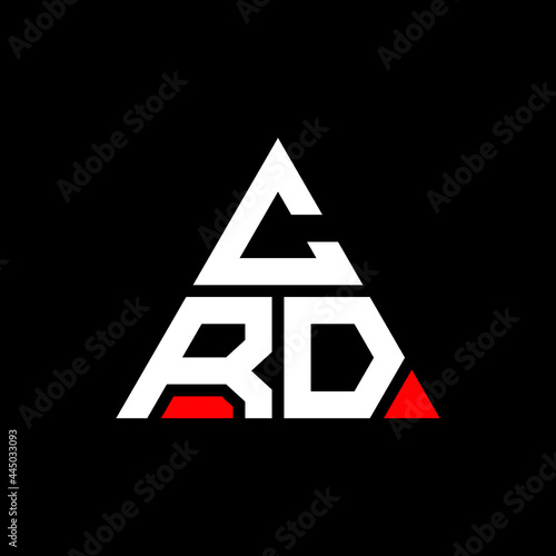 CRD triangle letter logo design with triangle shape. CRD triangle logo design monogram. CRD triangle vector logo template with red color. CRD triangular logo Simple, Elegant, and Luxurious Logo. CRD 