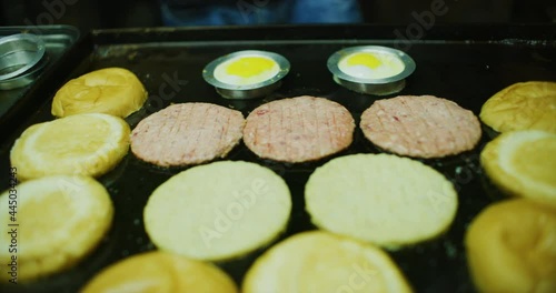 Ramly Burger Street Food Being Made in Miri, East Malaysia photo