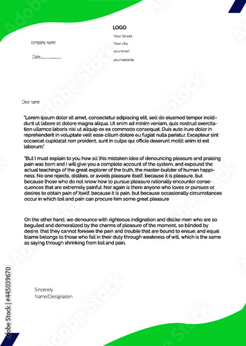 Letter Head Design Art work Template