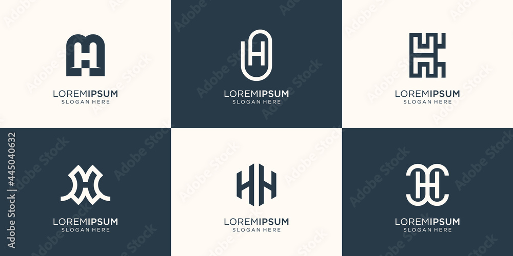 collection letter H logo design template.icon for business of identity,corporate,mega bundle design. collection letter H logo design template.icon for business of identity,corporate,mega bundle design.