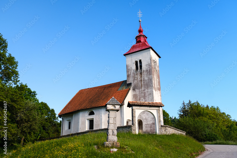 Saint Florijan church on Tehovec hill