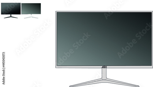 vector illustration of 24 inch monitor