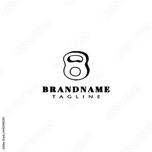 kettle bell logo icon design template vector illustration