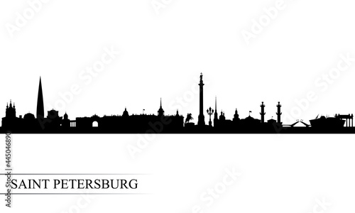 Photography Saint Petersburg city skyline silhouette background