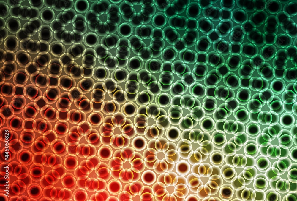 Light Green, Red vector texture with disks. Light Green, Red vector texture with disks.