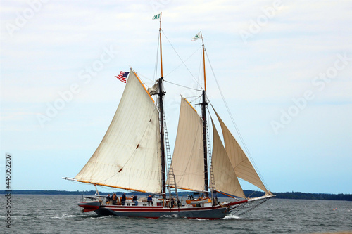 schooner under sail