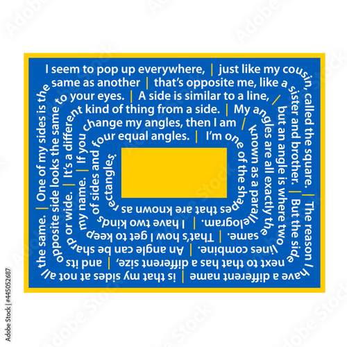 Rectangle poem for kids