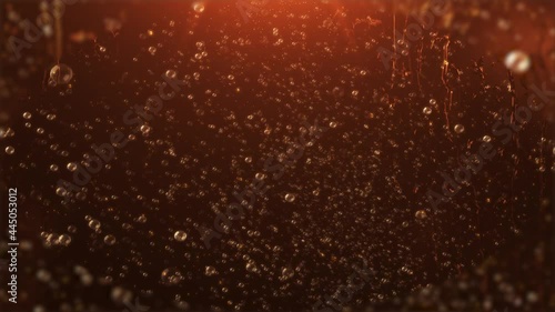 炭酸のような泡のパーティクルの動画、水中海中　ソフトドリンク　炭酸水　清涼感　夏