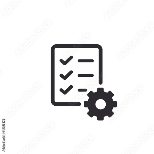 Tasks. Vector icon. Clipboard - vector icon. Clipboard icon. Task done. Signed approved document icon. Project completed. Check Mark sign. Document setup. Settings system file. Survey. Extra options.