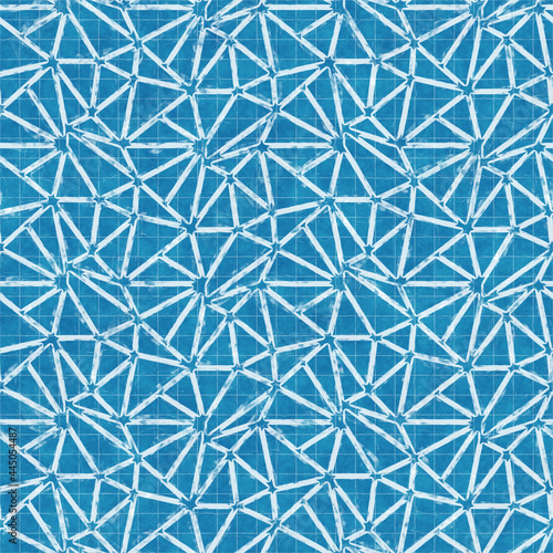 Seamless bright blue blueprint pattern for textile and print. High quality illustration. Technical engineering blue-print draft design. Graphic motif for background, wallpaper, or surface design print