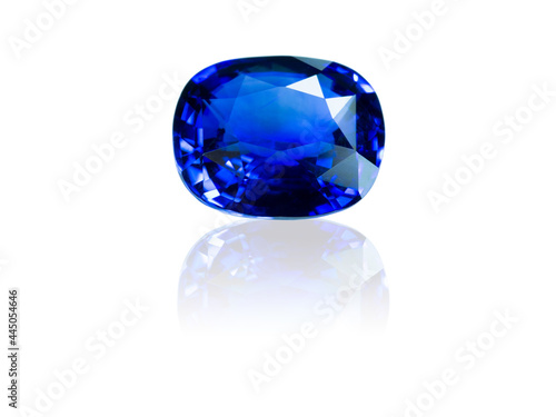 Blue sapphire isolated on white background