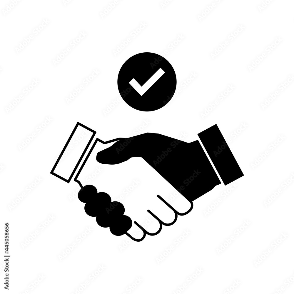 Deal icon vector. business handshake icon. contact agreement Deal icon vector. business handshake icon. contact agreement