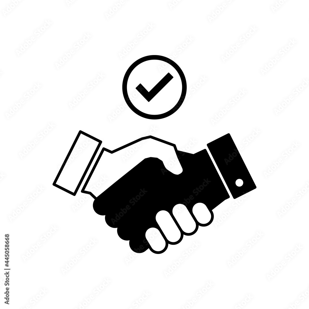 Deal icon vector. business handshake icon. contact agreement Deal icon vector. business handshake icon. contact agreement
