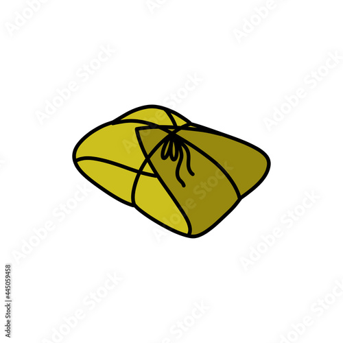 humita doodle icon, traditional Latin American corn wrap, vector color line illustration photo