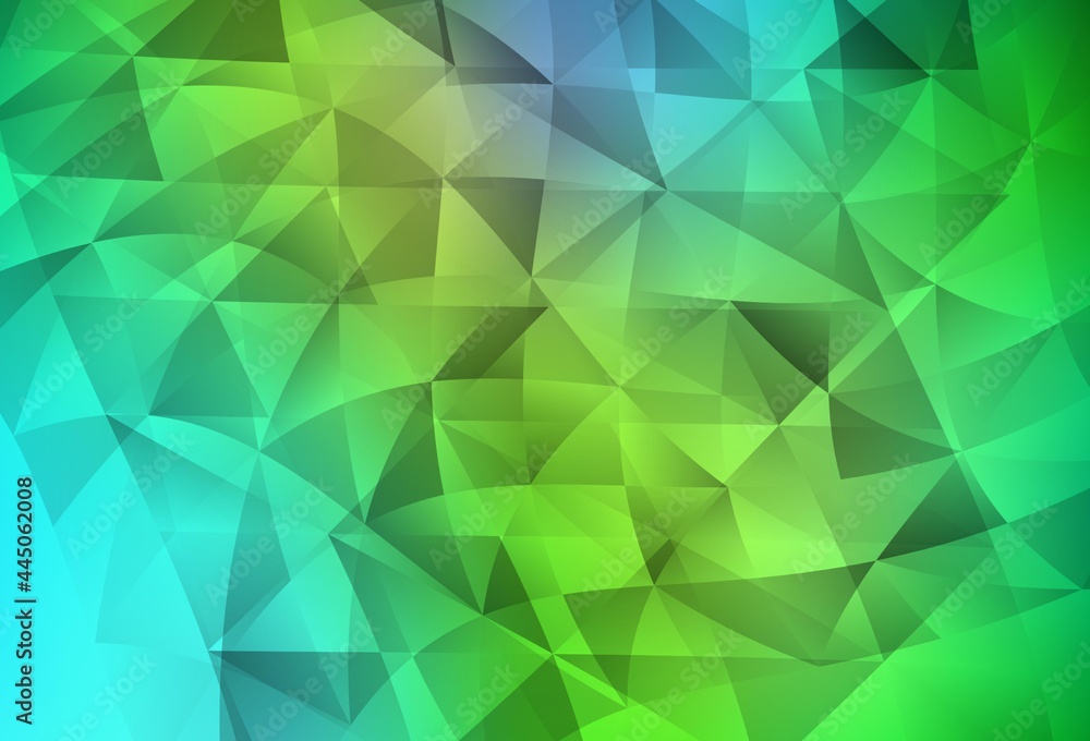 Obraz premium Light Blue, Green vector pattern with polygonal style.
