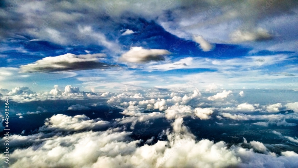 Obraz premium Blue Clean Sky with Clouds