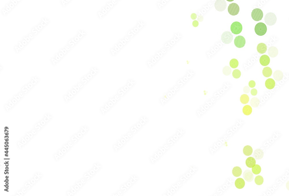 Light Green, Yellow vector layout with circle shapes. Light Green, Yellow vector layout with circle shapes.