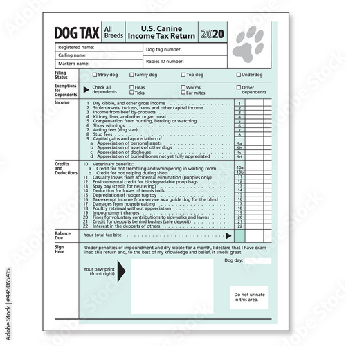 Tax Form for Dogs