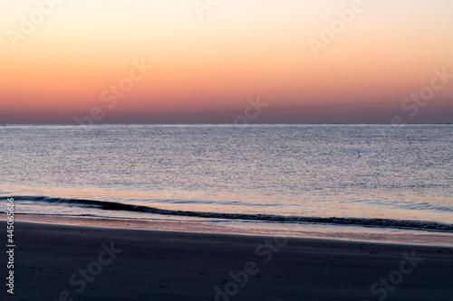 Wild Dunes Resort, South Carolina, USA - April 5, 2021. Early morning beach front scenery before sunrise.