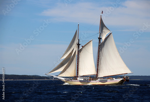 schooner under sail