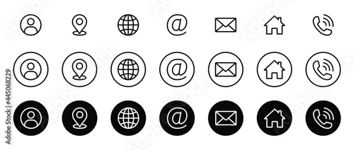 Web icon set. Website set icon vector