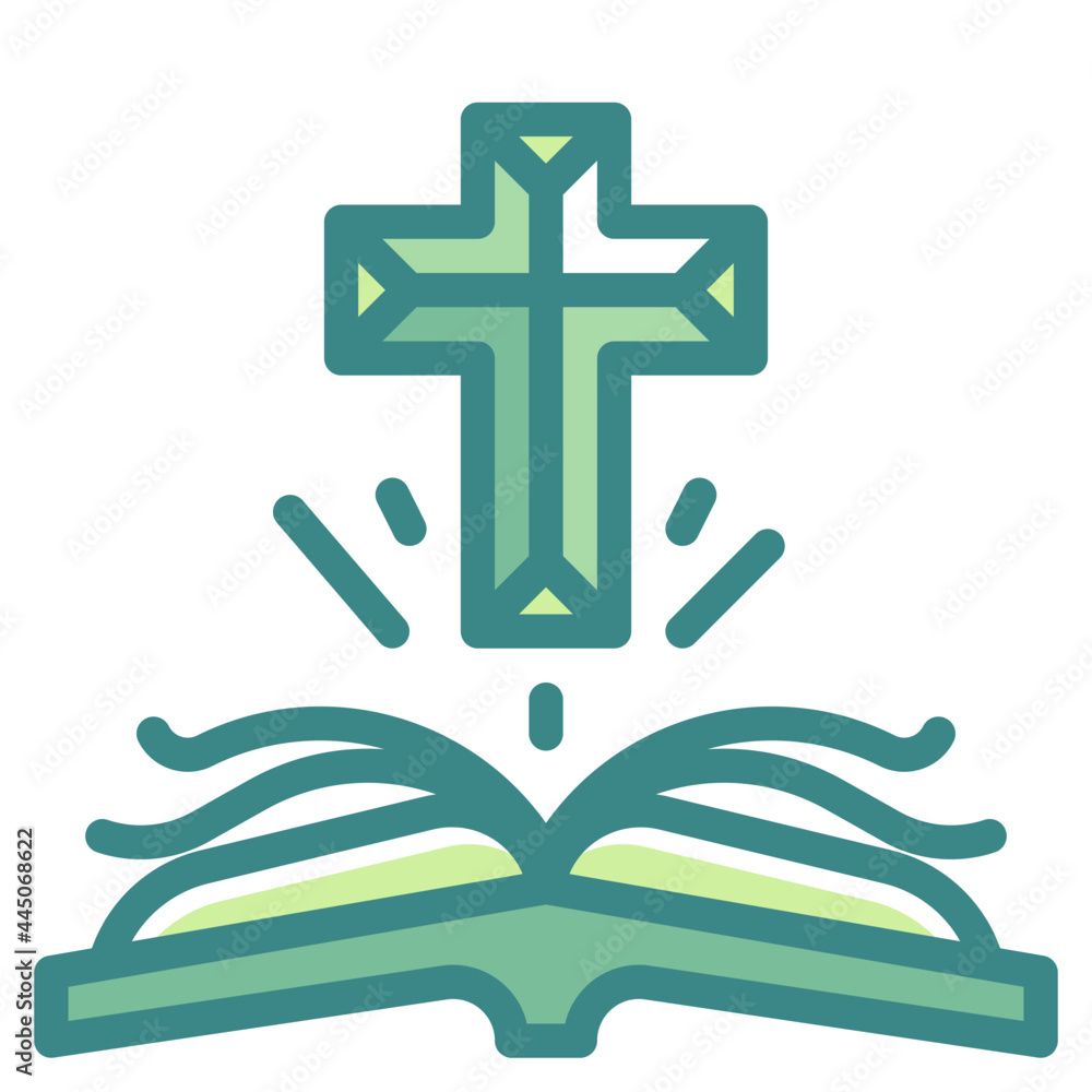 Obraz premium bible blue line icon
