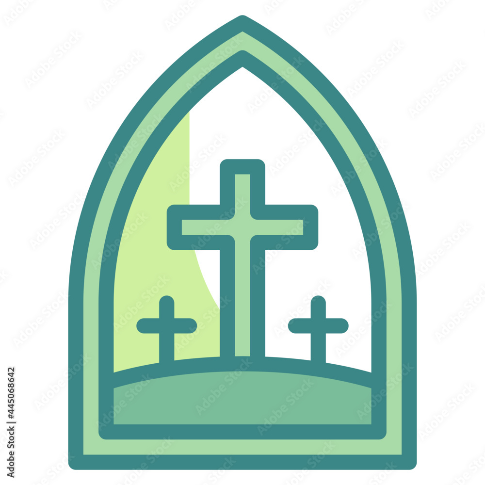 Obraz premium cross blue line icon