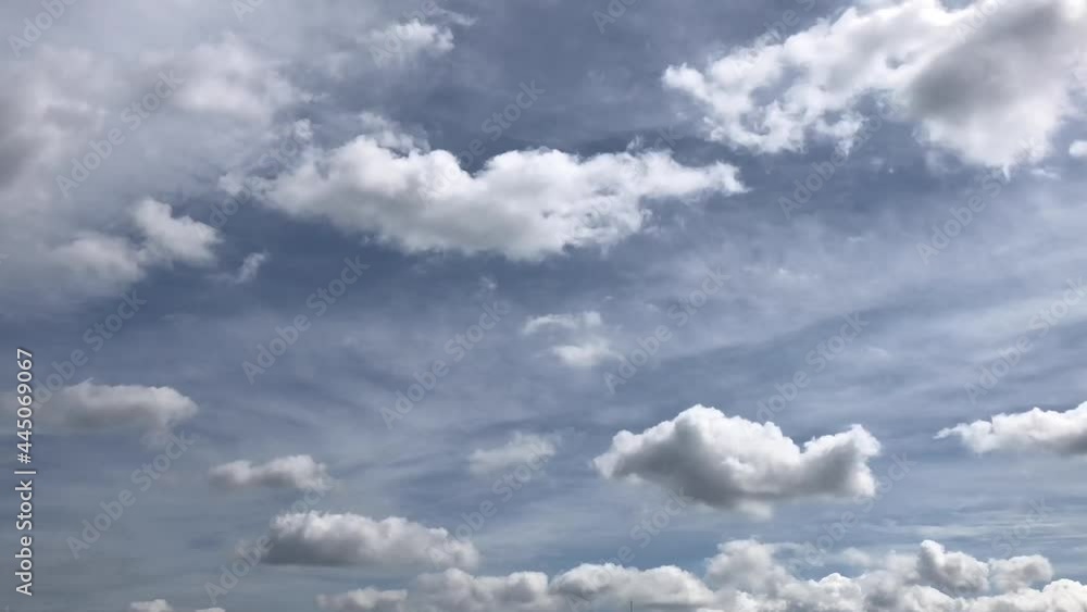 blue sky with clouds in the rainy season in summer blue sky with clouds in the rainy season in summer
