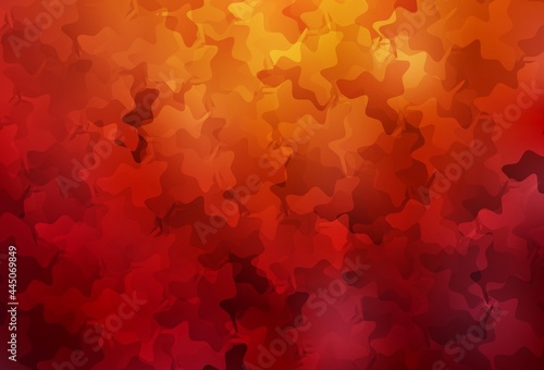 Dark Red, Yellow vector texture with abstract forms.
