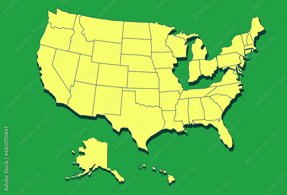 Obraz premium United States of America map vector,USA MAP