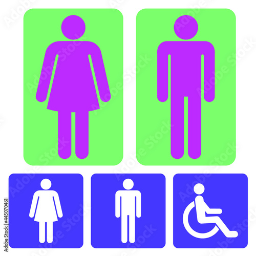 sign icon male and female toilet. Vector illustration