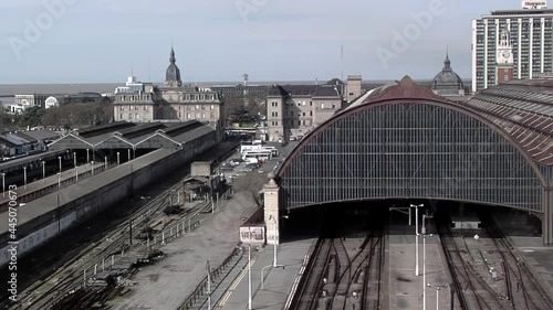 Retiro Railway Central Station Seen from the Train Control Tower, in Buenos Aires, Argentina. photo