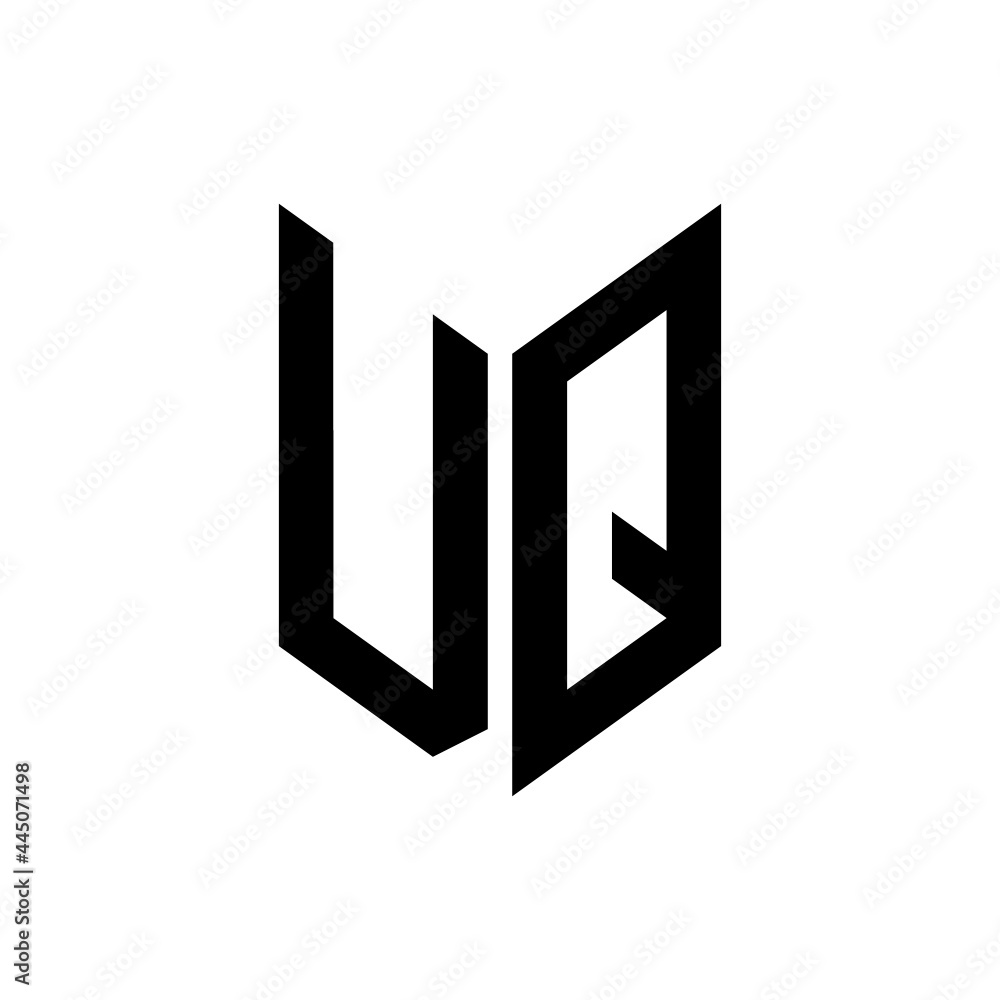 initial letters monogram logo black VQ initial letters monogram logo black VQ