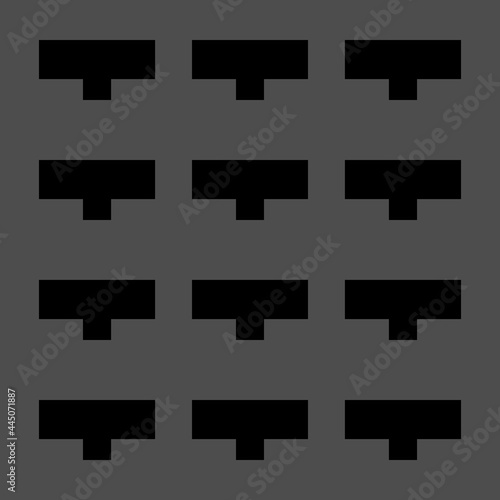 Peg board with curly holes. Grey peg board perforated texture background for working bench tools. Vector illustration.