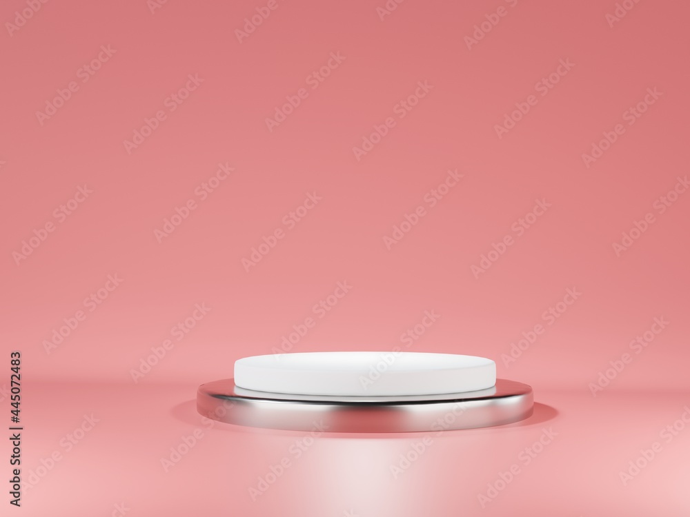 Product display podium with pink abstract background. 3D rendering Product display podium with pink abstract background. 3D rendering