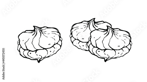 Marshmallows. Vector logo illustration on a white background. 